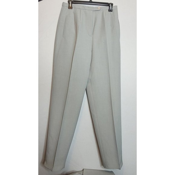 Travis Ayers Polyester Suit 3 Piece Jacket Pants Silk Sleeveless Blouse Size 10 - Picture 9 of 16
